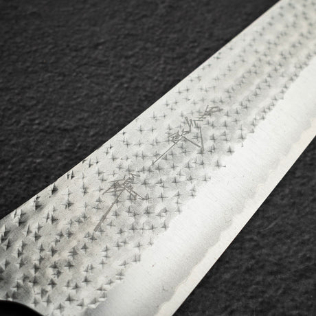 Kurosaki Kokusen Ei Aogami Super K tip Gyuto 270mm Turquoise White Ferrule