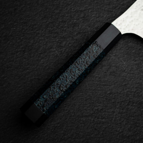 Kurosaki Senko (閃光) Ei SG2 Santoku 165mm Ai Tenmoku Handle & Saya