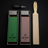 Naniwa Chosera 1K / 3K Whetstones  with Leather Strop Bundle