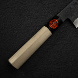 Tanaka Blue 2 Kurouchi Tsuchime Stainless Clad Bunka 165mm Howood Handle