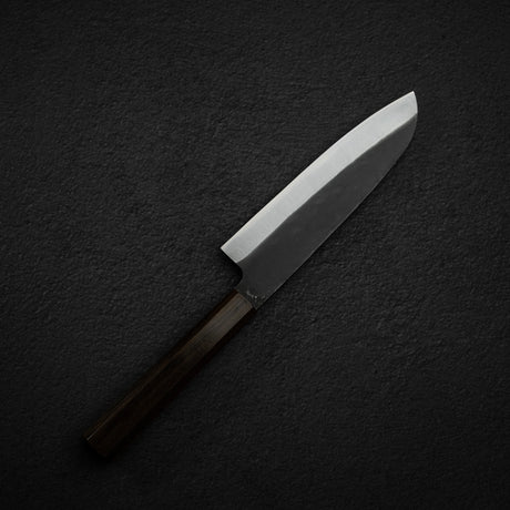 하츠코코로 아오키타에 청2강 쿠로우치 산토쿠(다용도칼) 165mm 블랙 차카테 핸들