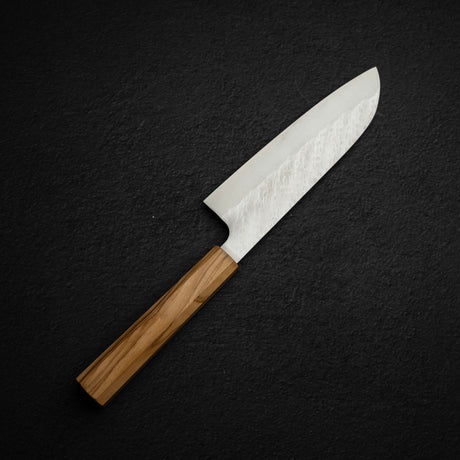 Takeshi Saji STRIX Tsuchime Santoku 165mm Olivewood Handle