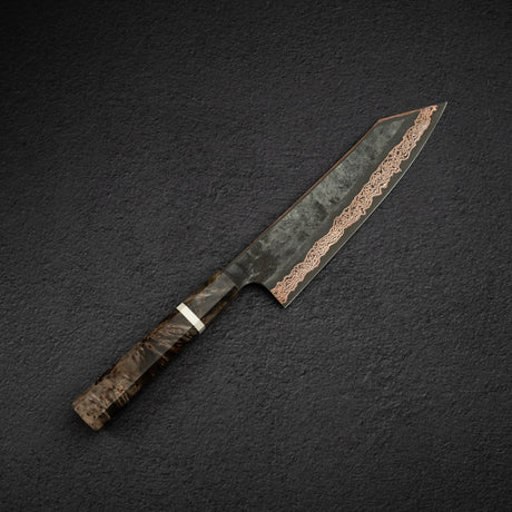 Hatsukokoro x Nigara Yorokobi SLD Copper Damascus K-tip Gyuto 210mm Birch Handle