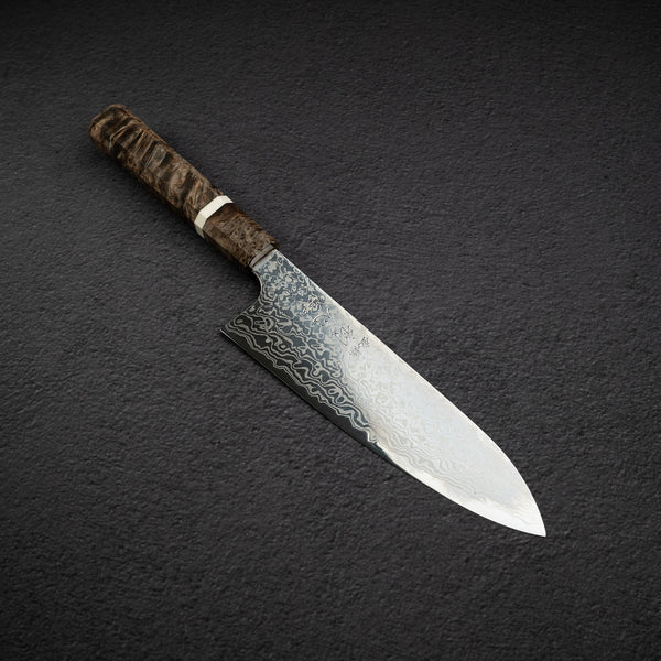 하츠코코로 긴가 ATS34 다마스커스 산토쿠(다용도칼) 180mm