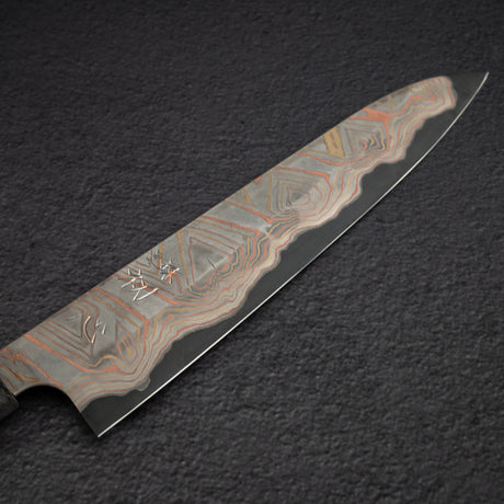 하츠코코로 x 니가라 이로도리 청2강 레인보우 다마스커스 규토(셰프나이프) 240mm
