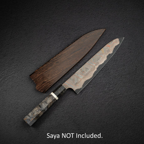 하츠코코로 x 니가라 이로도리 청2강 레인보우 다마스커스 규토(셰프나이프) 240mm