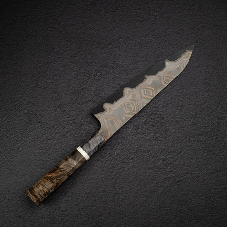 하츠코코로 x 니가라 이로도리 청2강 레인보우 다마스커스 규토(셰프나이프) 210mm