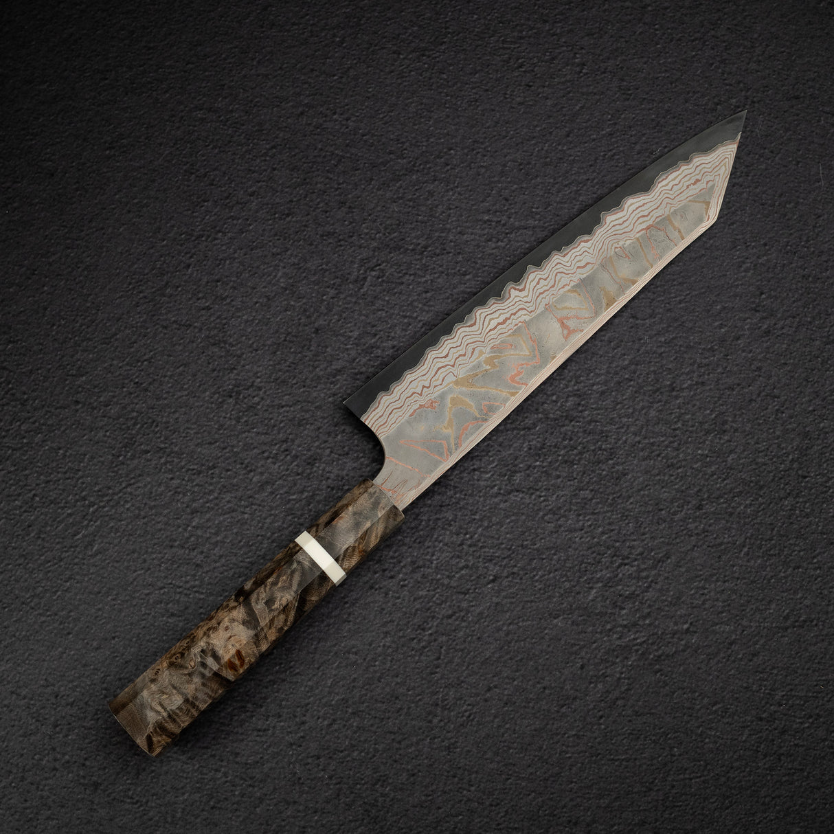 하츠코코로 x 니가라 이로도리 청2강 레인보우 다마스커스 K팁 규토(셰프나이프) 240mm