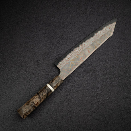 하츠코코로 x 니가라 이로도리 청2강 레인보우 다마스커스 K팁 규토(셰프나이프) 240mm