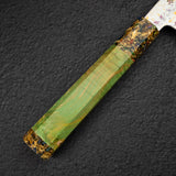 Hatsukokoro Kujaku V-Toku-2 Gyuto 210mm Rainbow Damascus Finish Green