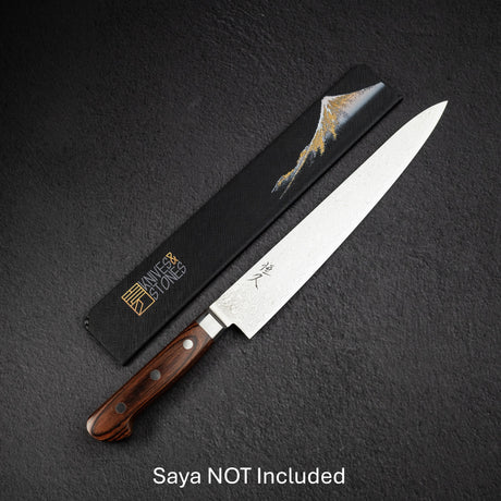 츠네히사 ZA-18 다마스커스 스지히키 240mm 브라운 웨스턴핸들
