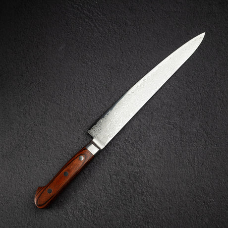 츠네히사 ZA-18 다마스커스 스지히키 240mm 브라운 웨스턴핸들