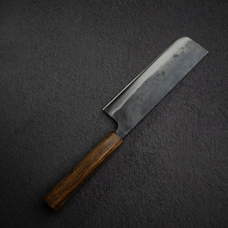 Hatsukokoro Kurogane Blue 2 Kurouchi Nakiri 165mm Black Chacate