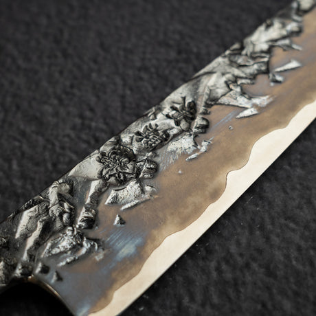 마나카 키스케 x 신궈 ATS34 페티 츠치메 경면 카스미 150mm 칼집 포함