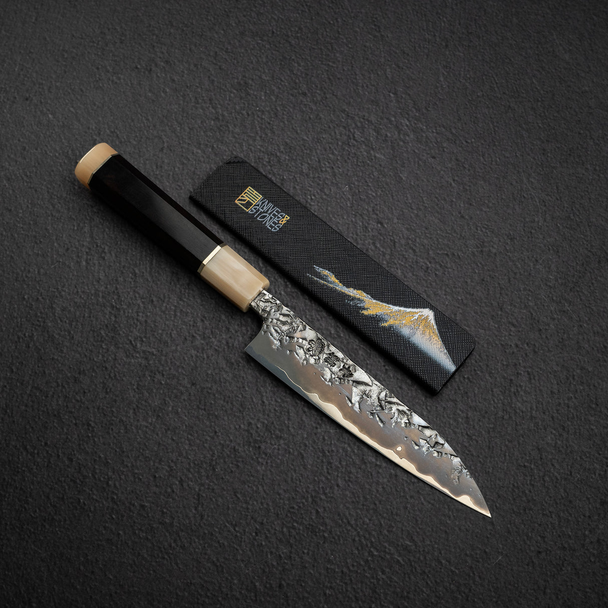 마나카 키스케 x 신궈 ATS34 페티 츠치메 경면 카스미 150mm 칼집 포함