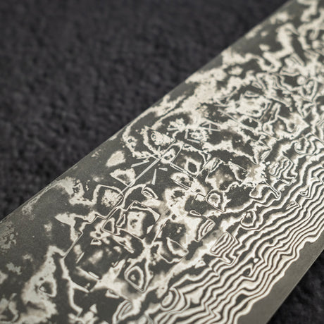 Takeshi Saji SG2 Black Damascus Santoku 180mm Ironwood Handle Wenge Saya
