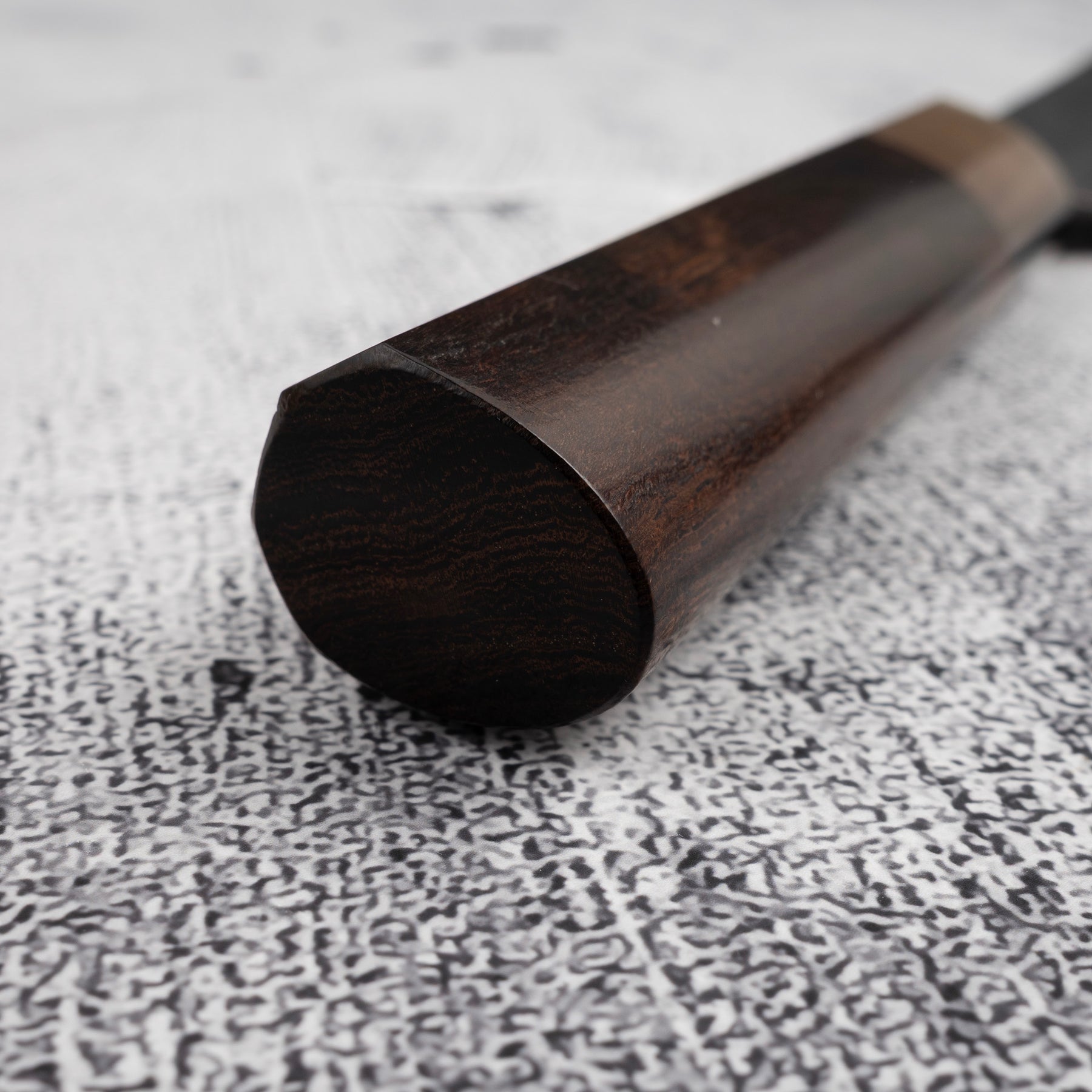 Heart-shaped Ironwood Handle with Blonde Ferrule Japanese knife handle