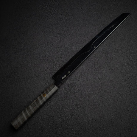 Exotic: Yoshikazu Ikeda White #1 Mizu-Honyaki Sakimaru Takohiki 330mm Fujisan Hamon