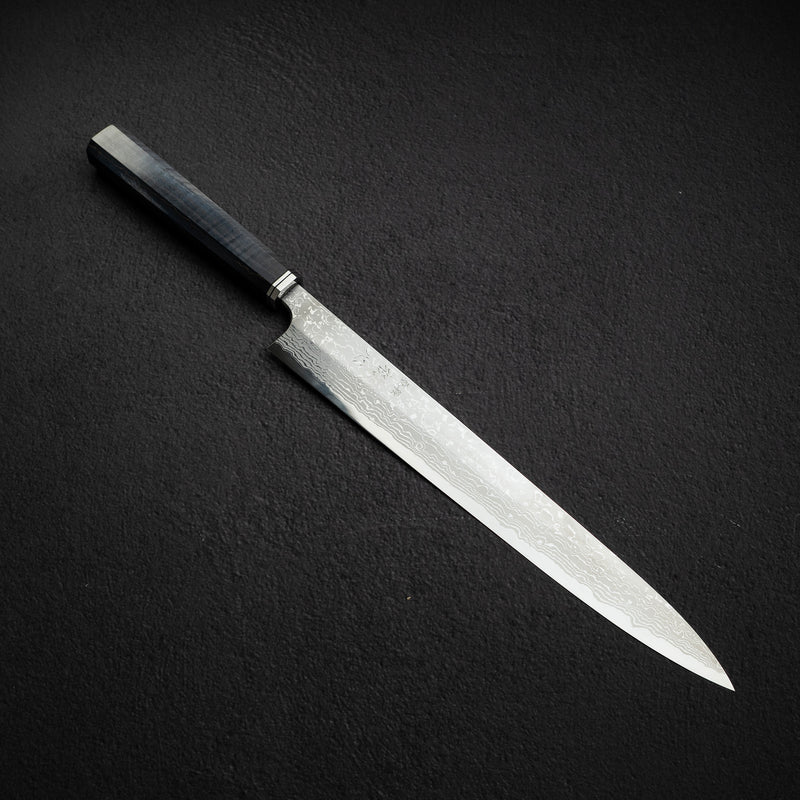 하츠코코로 x 요시히로 야우지 청2강 다마스커스 야나기바(사시미칼) 300mm