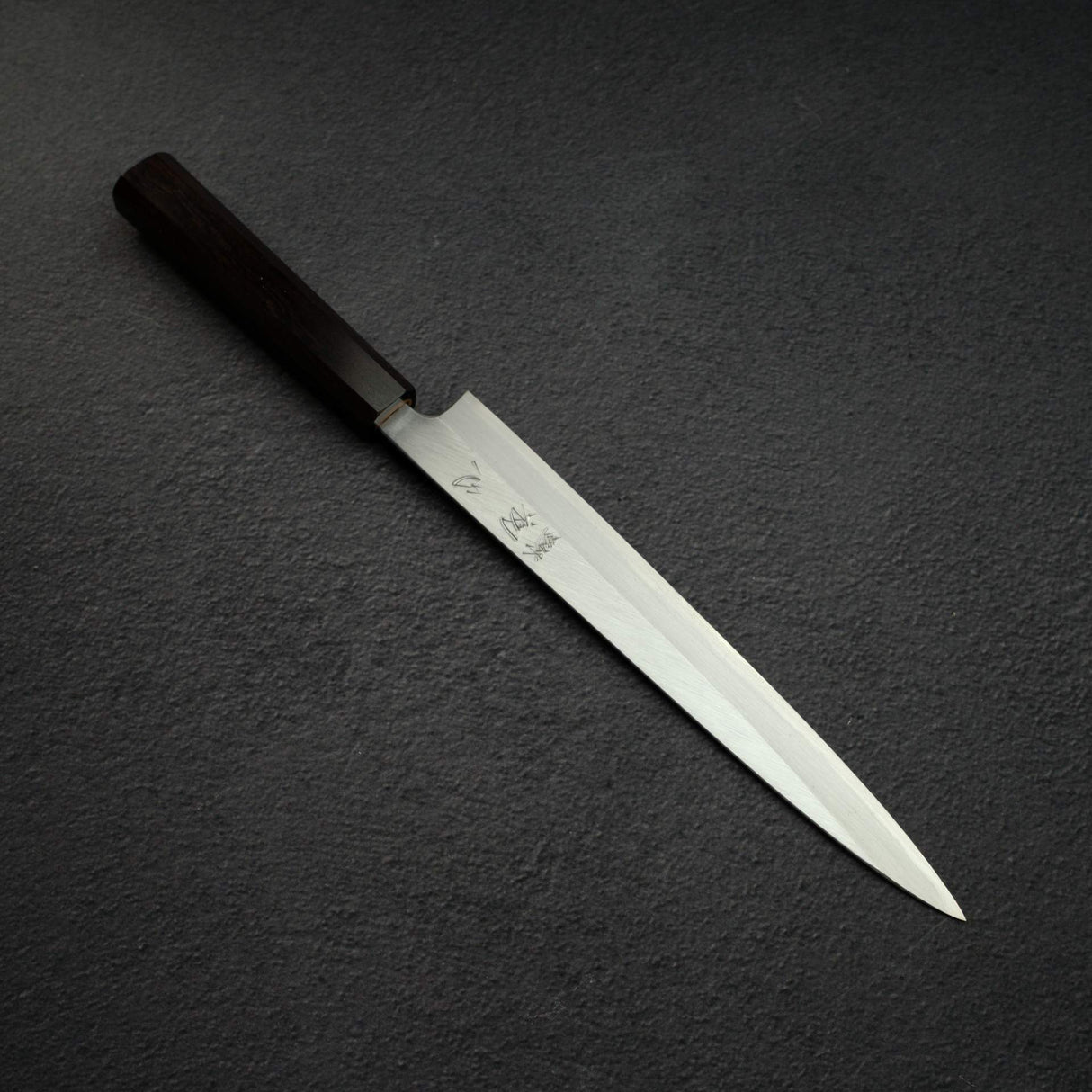 초심 하츠코코로 x 묘진 시라사기 백2강 좌손용 야나기바(사시미칼) 240mm