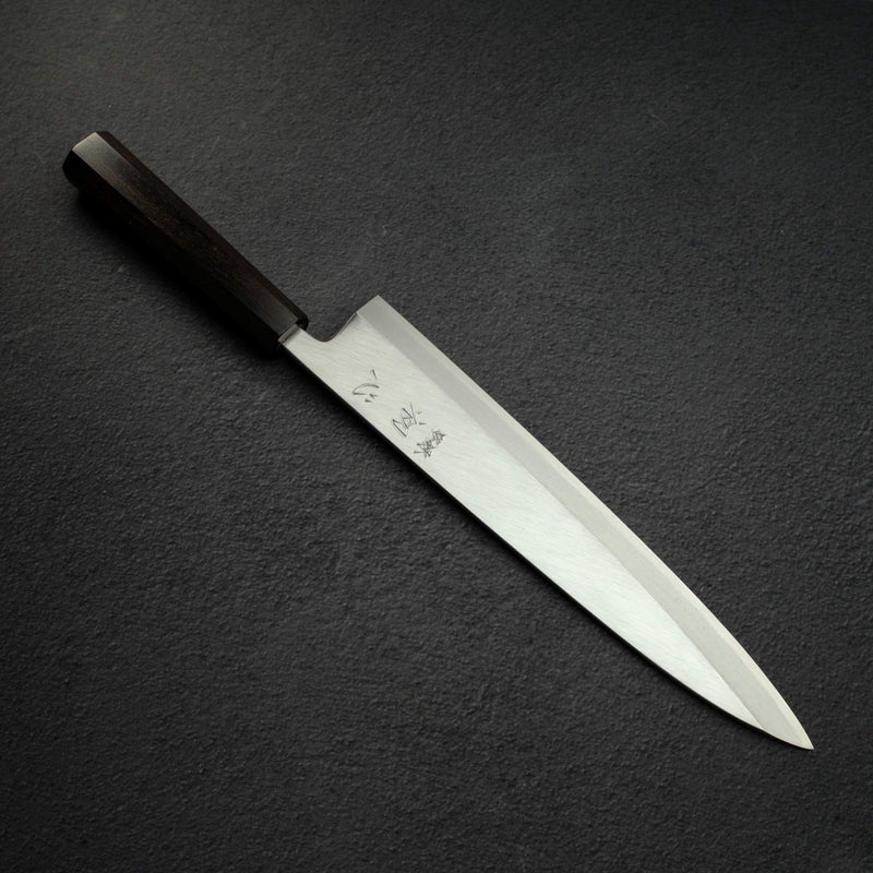 하츠코코로 x 묘진 시라사기 백2강 좌손용 미오로시 데바(생선손질칼) 270mm