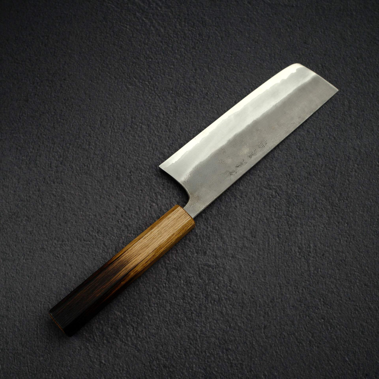 Matsubara Blue 2 Nakiri 165mm Nashiji Burnt Kashi
