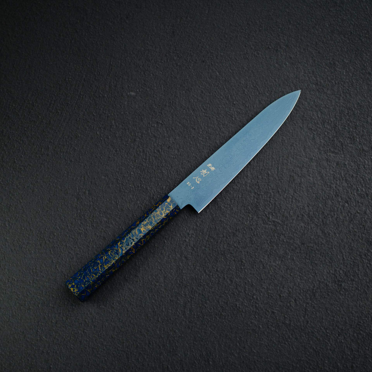 하츠코코로 류효 SG2 다마스커스 블루 페티 150mm 우루시 핸들