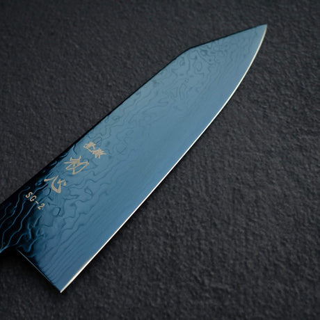Hatsukokoro Ryuhyo SG2 Damascus Blue Bunka 180mm with Urushi handle
