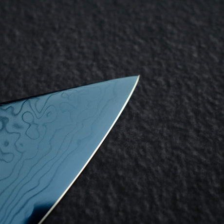 Hatsukokoro Ryuhyo SG2 Damascus Blue Bunka 180mm with Urushi handle