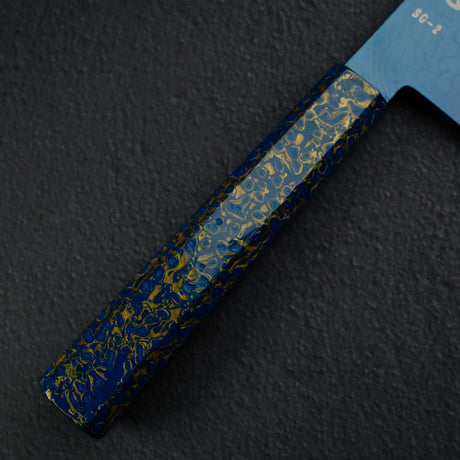 Hatsukokoro Ryuhyo SG2 Damascus Blue Bunka 180mm with Urushi handle
