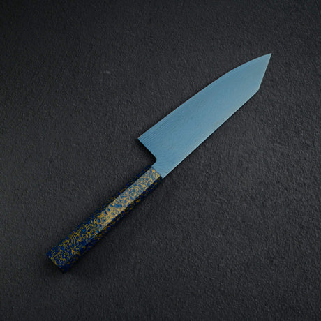 Hatsukokoro Ryuhyo SG2 Damascus Blue Bunka 180mm with Urushi handle