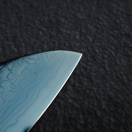 Hatsukokoro Ryuhyo SG2 Damascus Blue Santoku 180mm with Urushi handle