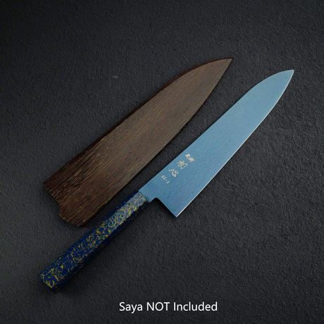 Hatsukokoro Ryuhyo SG2 Damascus Blue Gyuto 210mm Urushi handle with Urushi handle