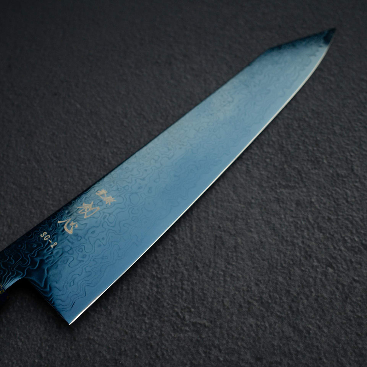 Hatsukokoro Ryuhyo SG2 Damascus Blue K-tip Gyuto 240mm with Urushi handle