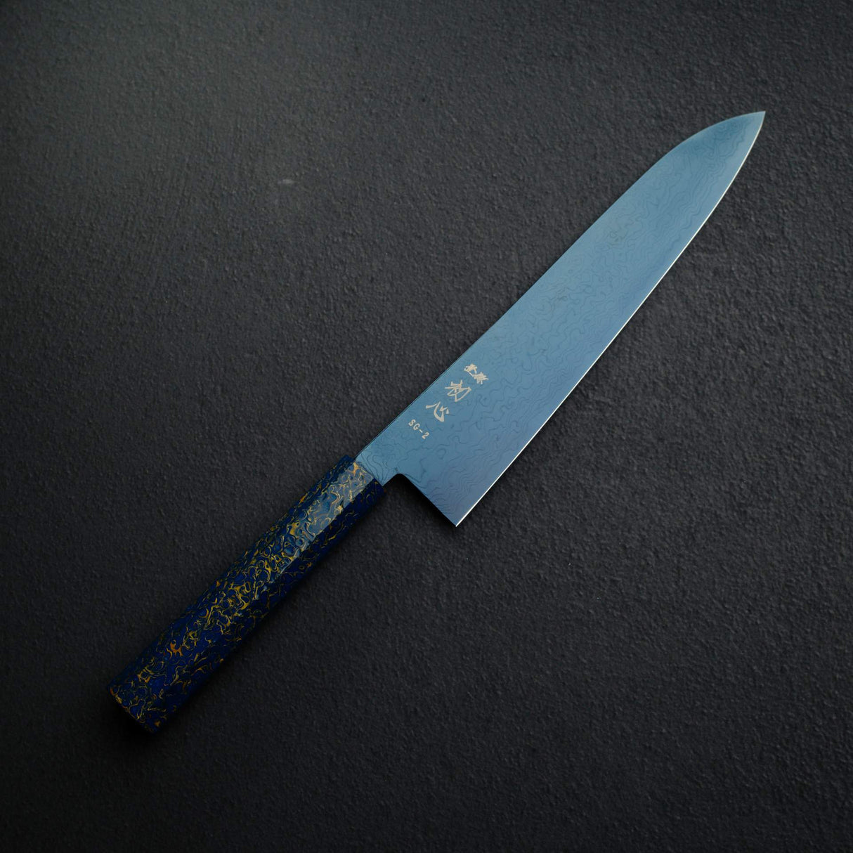 Hatsukokoro Ryuhyo SG2 Damascus Blue Gyuto 240mm with Urushi handle