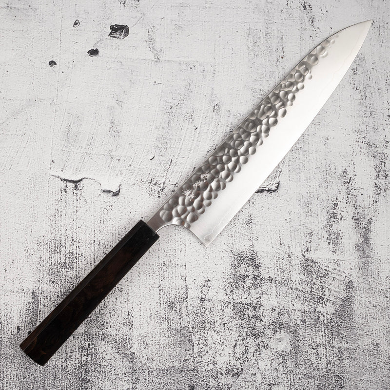 Yoshimi Kato Forged Ginsan Tsuchime Gyuto 240mm