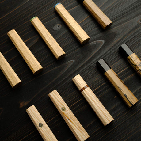 K&S Sample Sale: Octagonal Light Scheme Wood Handle for Gyuto 210mm