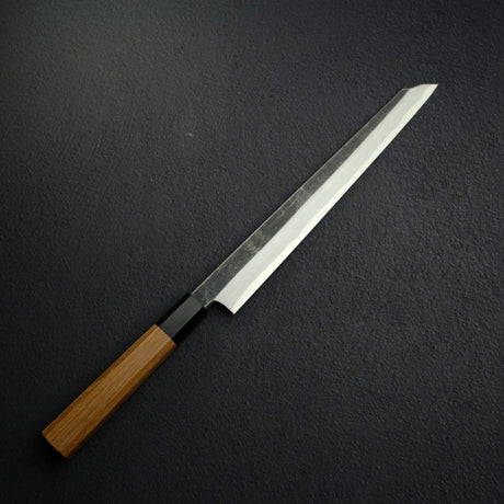 하츠코코로 x 묘진 시라사기 청2강 쿠로우치 K팁 야나기바(사시미칼) 270mm