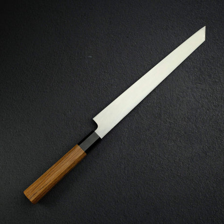 하츠코코로 x 묘진 시라사기 청2강 쿠로우치 K팁 야나기바(사시미칼) 270mm
