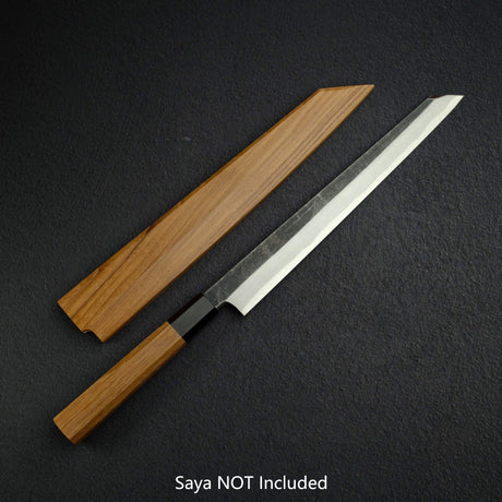 하츠코코로 x 묘진 시라사기 청2강 쿠로우치 K팁 야나기바(사시미칼) 270mm