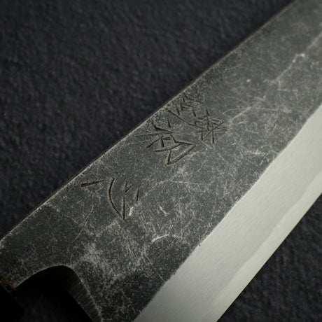 Myojin Riki x Hatsukokoro Shirasagi  Blue 2 Kurouchi K-Tip Deba 180mm
