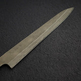 Nigara Ginsan Kurozome Damascus Sujihiki 300mm Triple Spacer Amboyna Handle w Saya