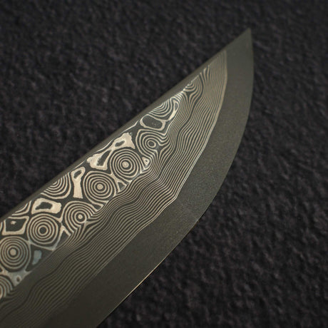 Nigara Anmon Ginsan Damascus Sakimaru Takobiki 300 mm with Heart Shape Handle