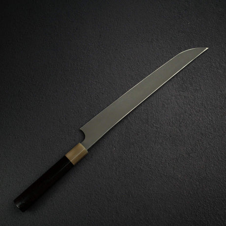 Nigara Anmon Ginsan Damascus Sakimaru Takobiki 300 mm with Heart Shape Handle
