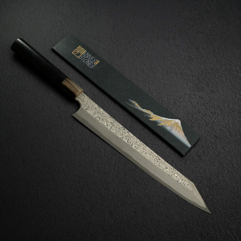 Nigara Anmon Ginsan Damascus K-tip Yanagiba 270 mm