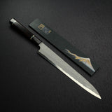 Nigara Anmon Blue 2 'Nejiri' Twist Bar Damascus Yanagiba 270mm