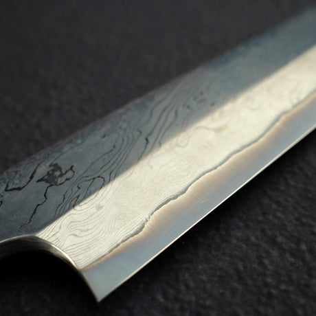 Nigara Anmon Blue 2 Polished "Nejiri" Twist Bar Damascus Yanagiba 270mm