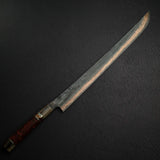Hatsukokoro x Nigara Yorokobi SLD Copper Damascus Sujihiki 450mm Amboyna Triple Spacer Handle RARE