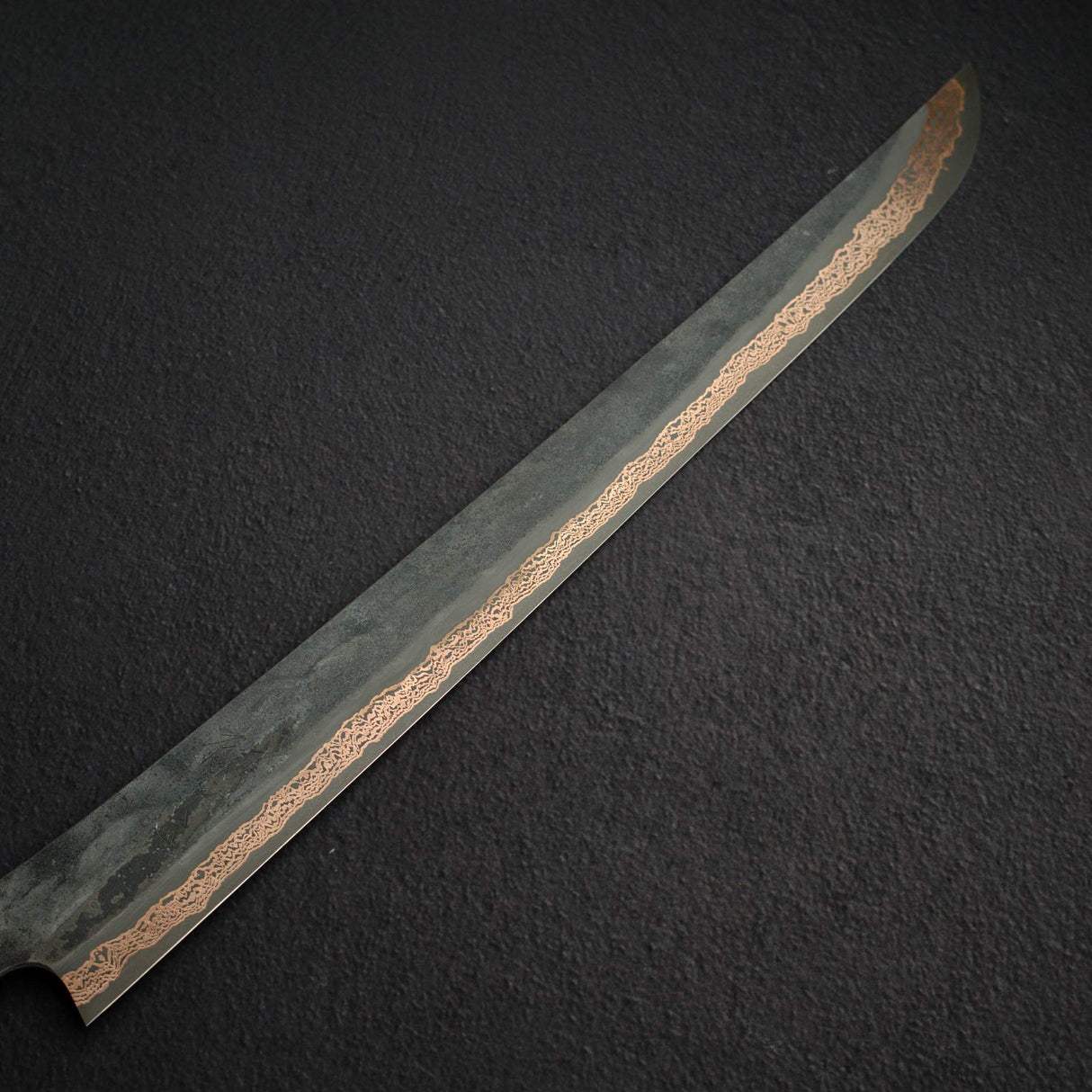 Hatsukokoro x Nigara Yorokobi SLD Copper Damascus Sujihiki 450mm Amboyna Triple Spacer Handle RARE