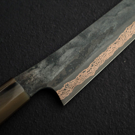 Hatsukokoro x Nigara Yorokobi SLD Copper Damascus Sujihiki 450mm Amboyna Triple Spacer Handle RARE